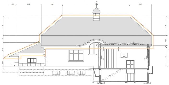 Plan Ostfassade